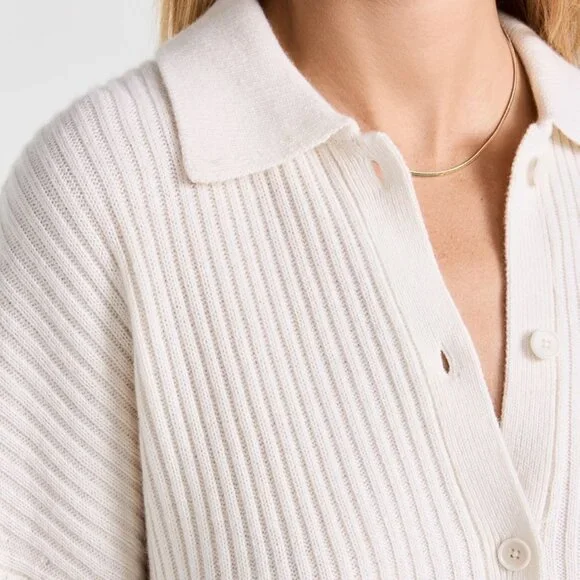 Reformation Fantino Cashmere Collared Cardigan - Picture 9 of 10